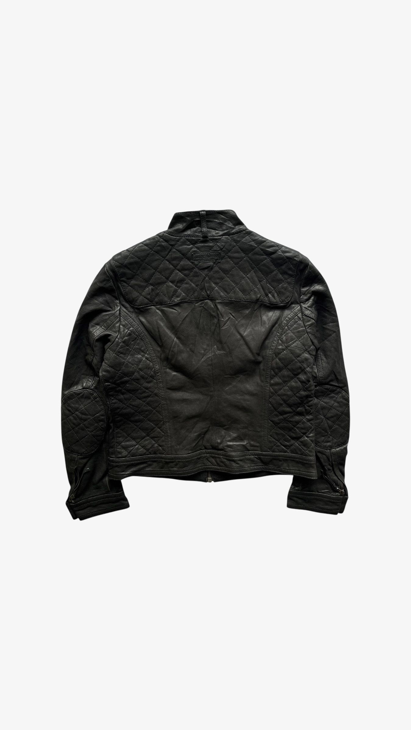 Marlboro Vintage 90s Women's Marlboro Quilted Leather Biker Jacket Size S / US 4 / IT 40 - 3 Thumbnail