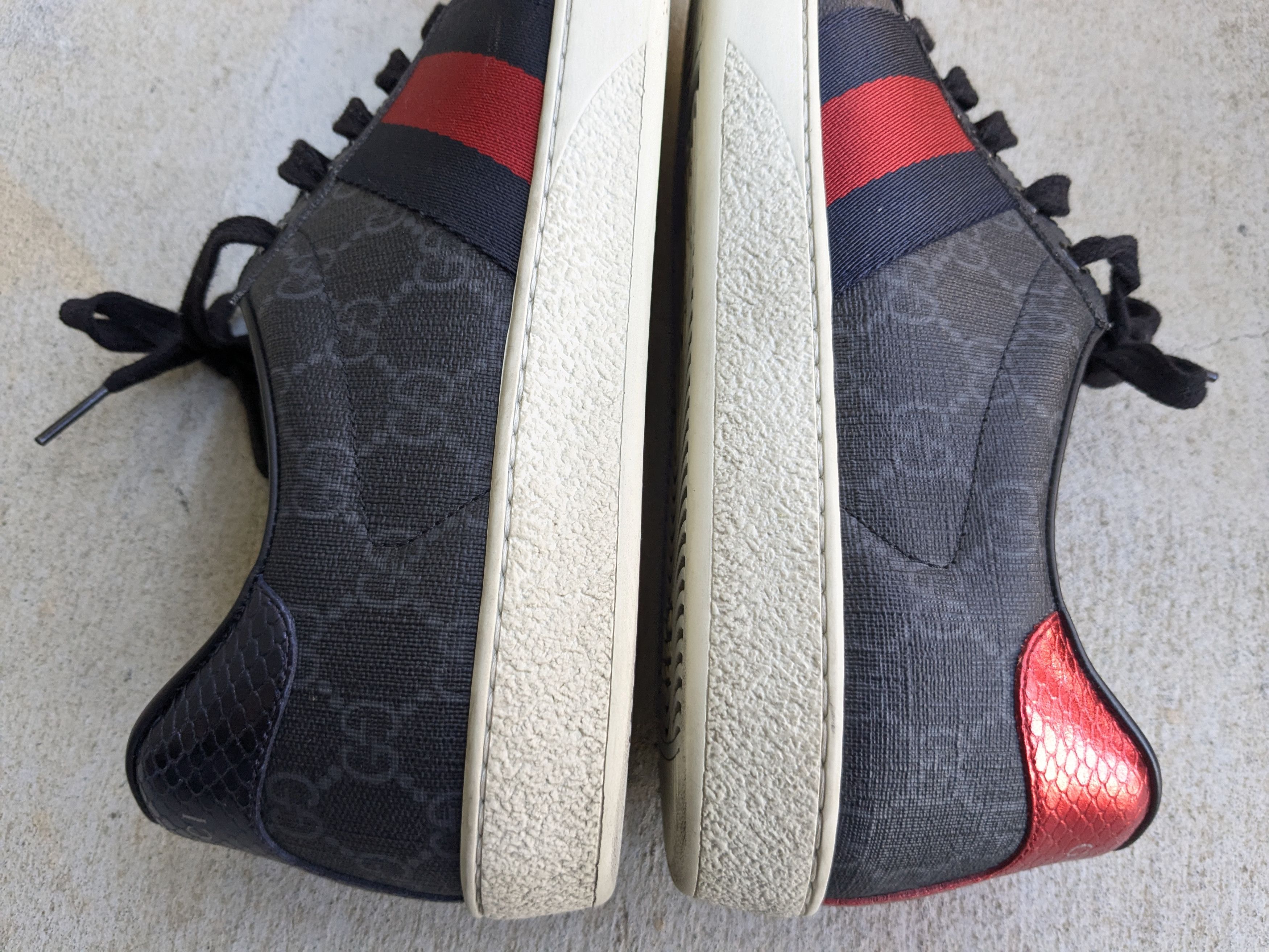 Gucci Gucci Ace Sneakers Monogram Camvas 9.5 Leather Low Tops Size US 9.5 / EU 42-43 - 9 Thumbnail
