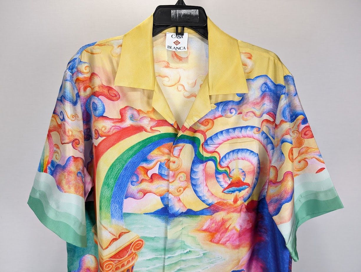 Casablanca o1rshd1 DUP /Silk Twill Short Sleeve Collar Shirt Multicolor Size US M / EU 48-50 / 2 - 6 Thumbnail
