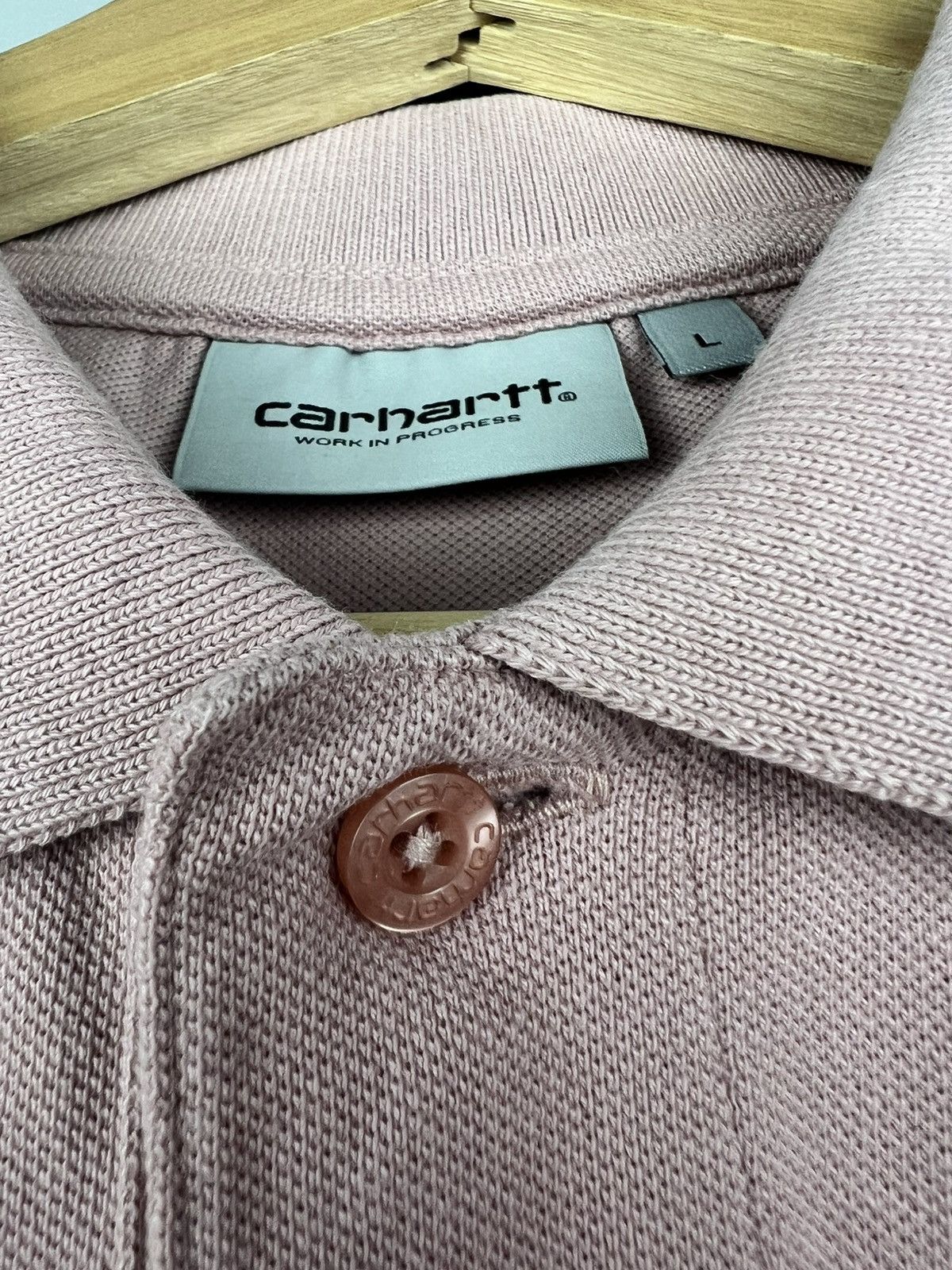 Carhartt × Carhartt Wip Carhartt Classic Pink Polo T shirt Small Logo Size US L / EU 52-54 / 3 - 5 Thumbnail