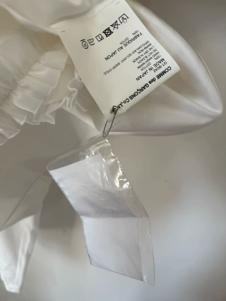 Comme des Garcons Comme des Garcons White pleated lace hem shirt Size M / US 6-8 / IT 42-44 - 5 Thumbnail