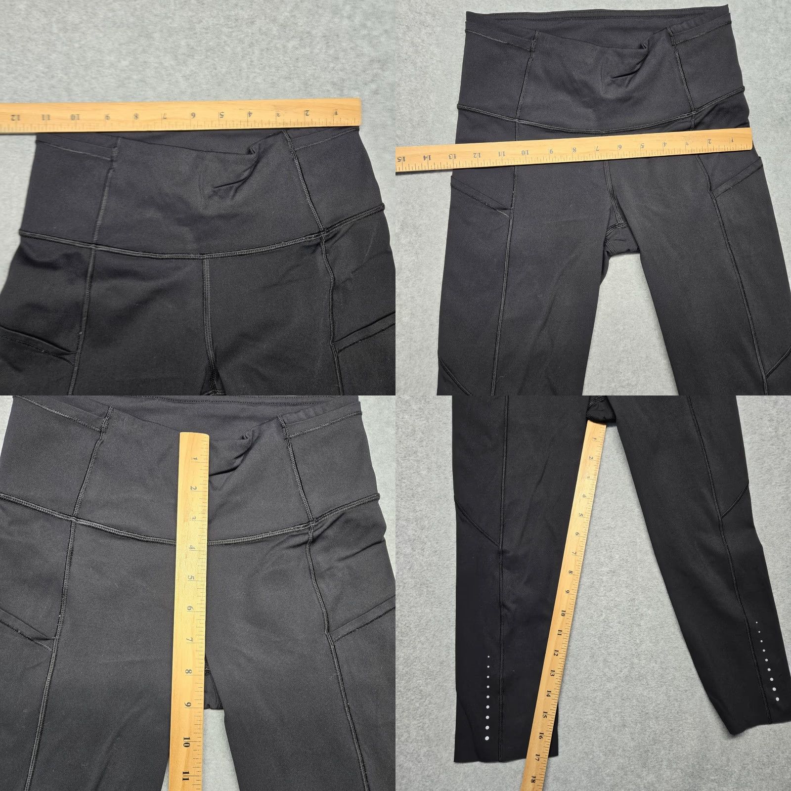 Lululemon Lululemon Leggings Womens 4 Black High Rise Capri Pockets Reflective Athletic Size 27" / US 4 / IT 40 - 8 Thumbnail