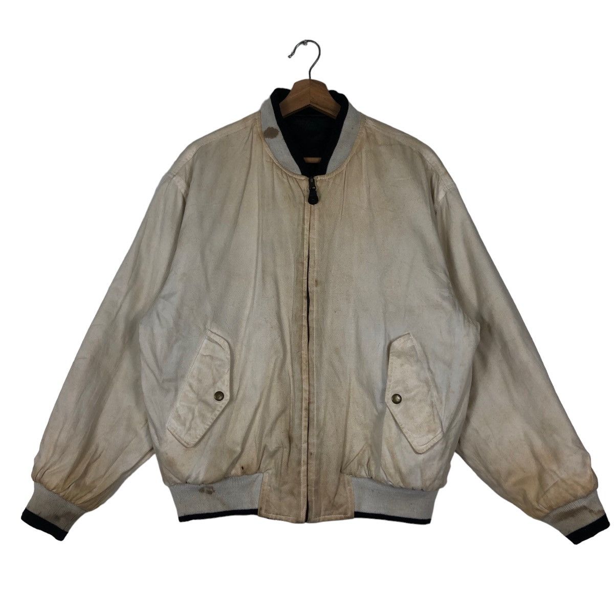 Japanese Brand 🔥90’s Vintage Bomber Jacket Reversible Blueky Refined Japan Size US M / EU 48-50 / 2 - 12 Thumbnail