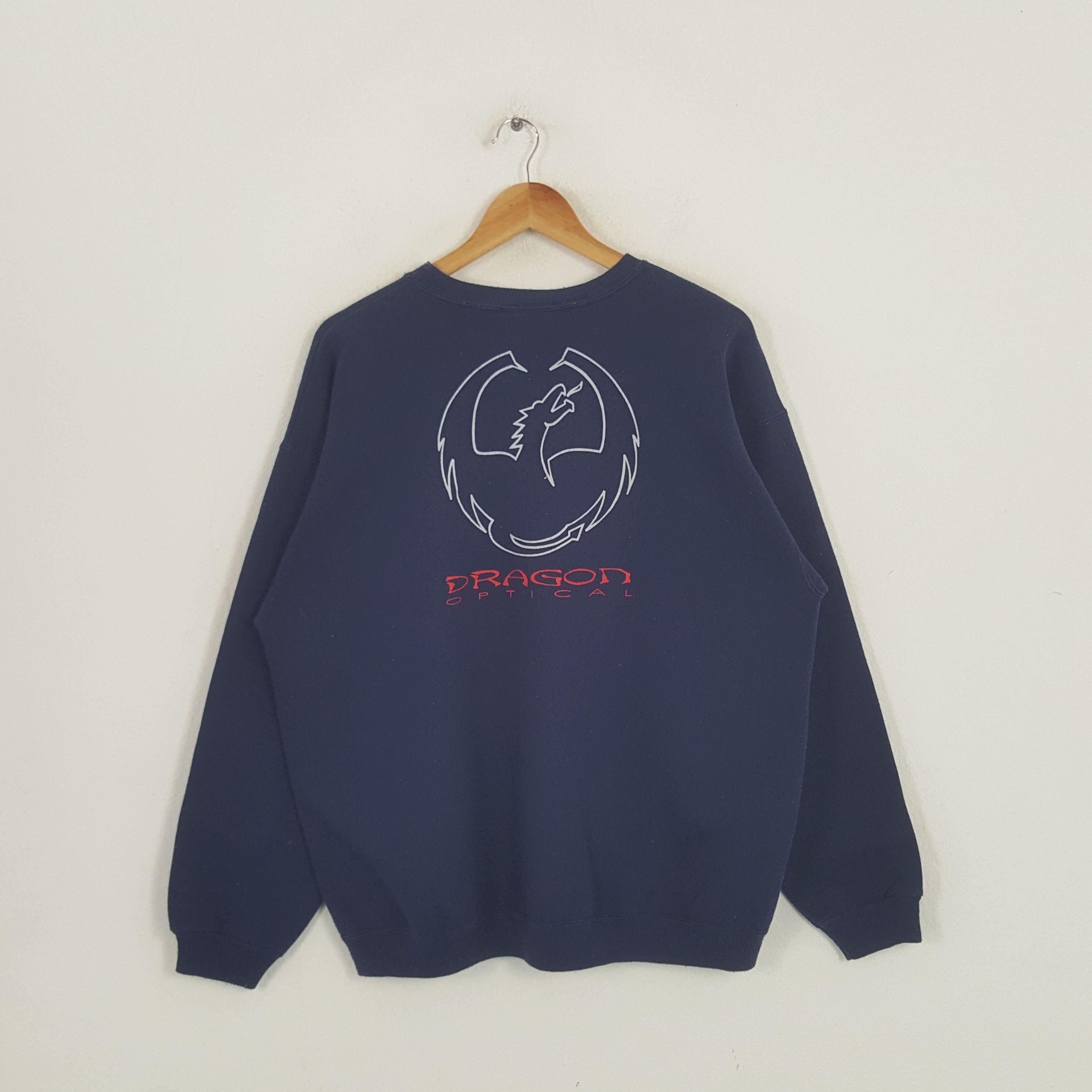 Japanese Brand × Vintage Vintage Dragon Optical Big Logo Sweatshirt Size US L / EU 52-54 / 3 - 1 Thumbnail