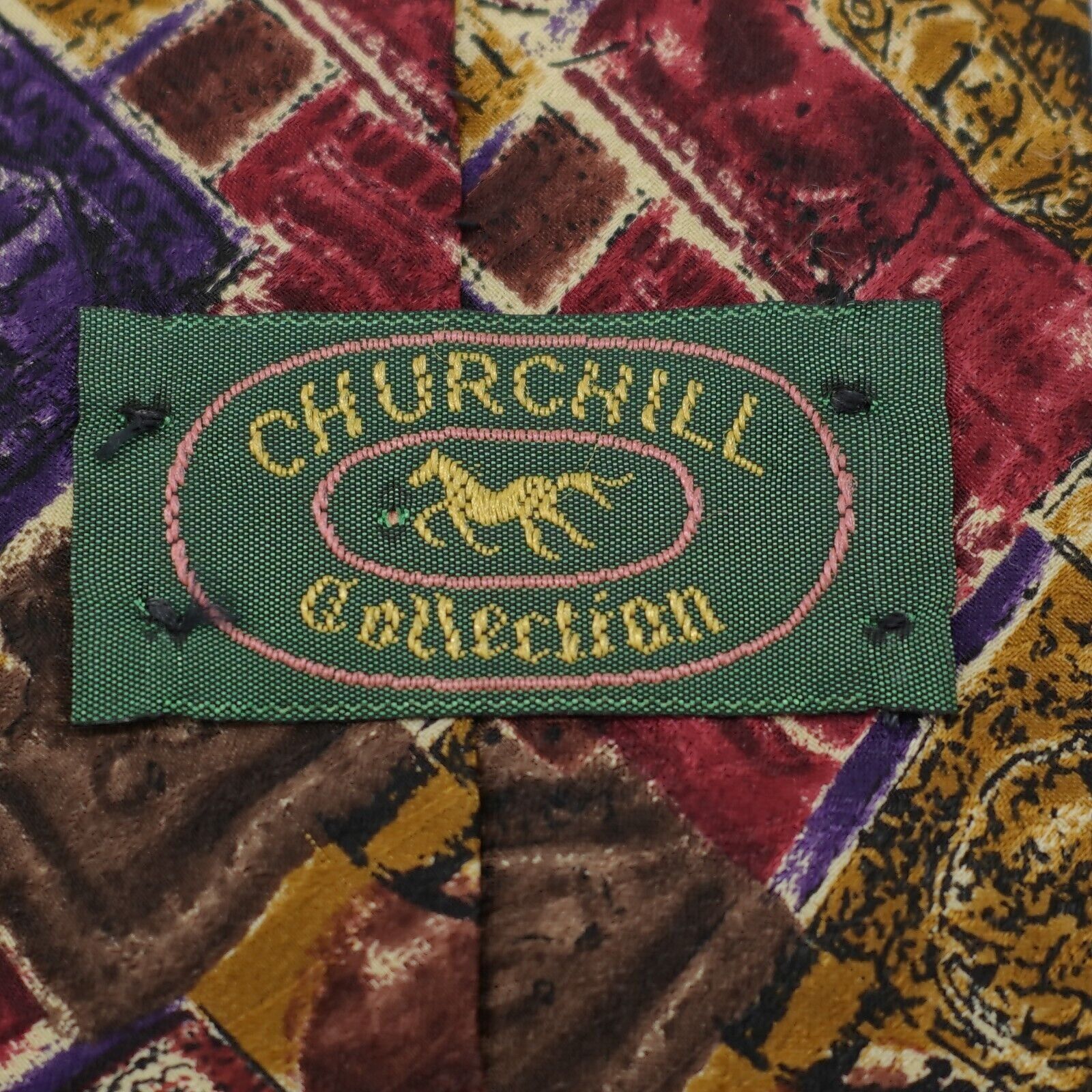 Designer Churchill Collection Abstract Yelow Purple Orange Print Shor Size ONE SIZE - 3 Thumbnail