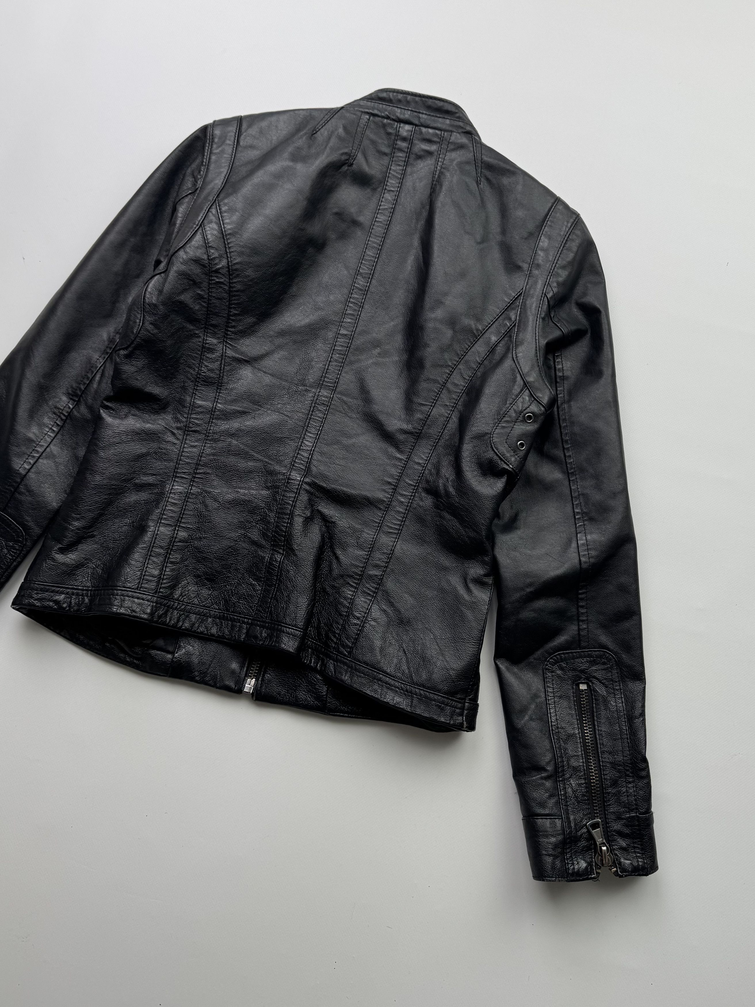 Japanese Brand Vintage Cropped Leather Jacket B732(V249)E2 Size M / US 6-8 / IT 42-44 - 9 Thumbnail