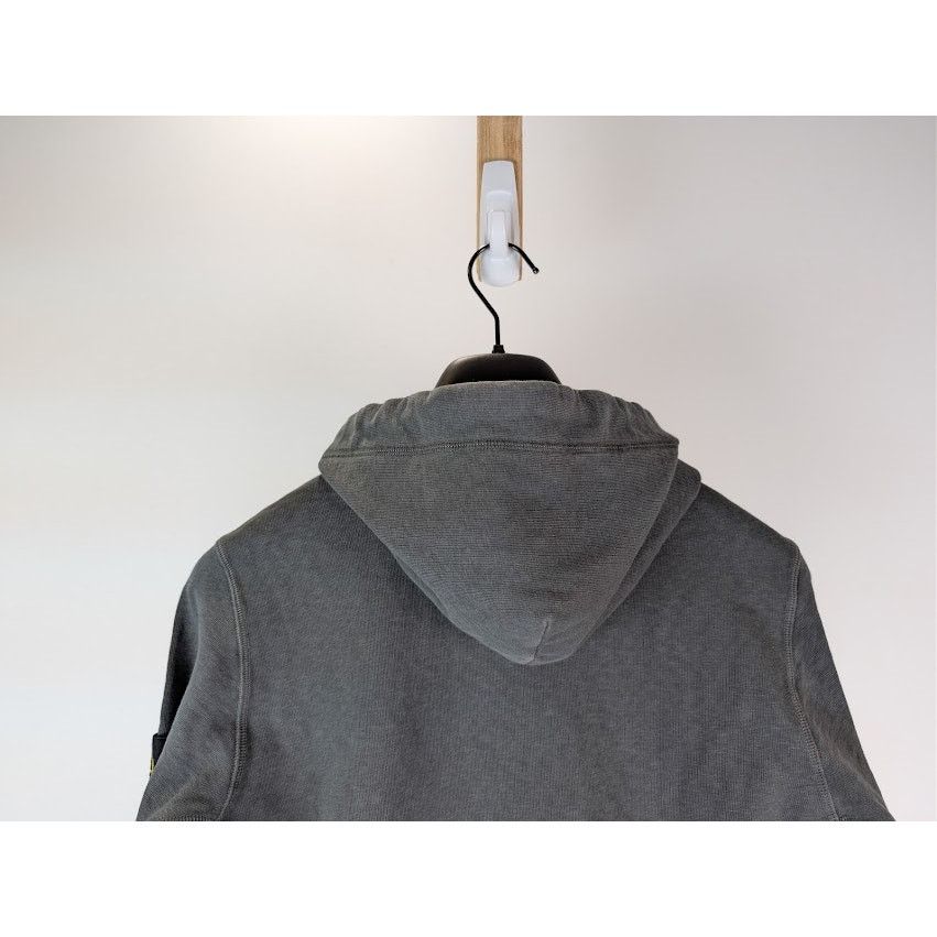 Stone Island o1rshd1 Malfile Cotton Fleece Zip Up Hoodie in Dark Grey Size US S / EU 44-46 / 1 - 11 Thumbnail