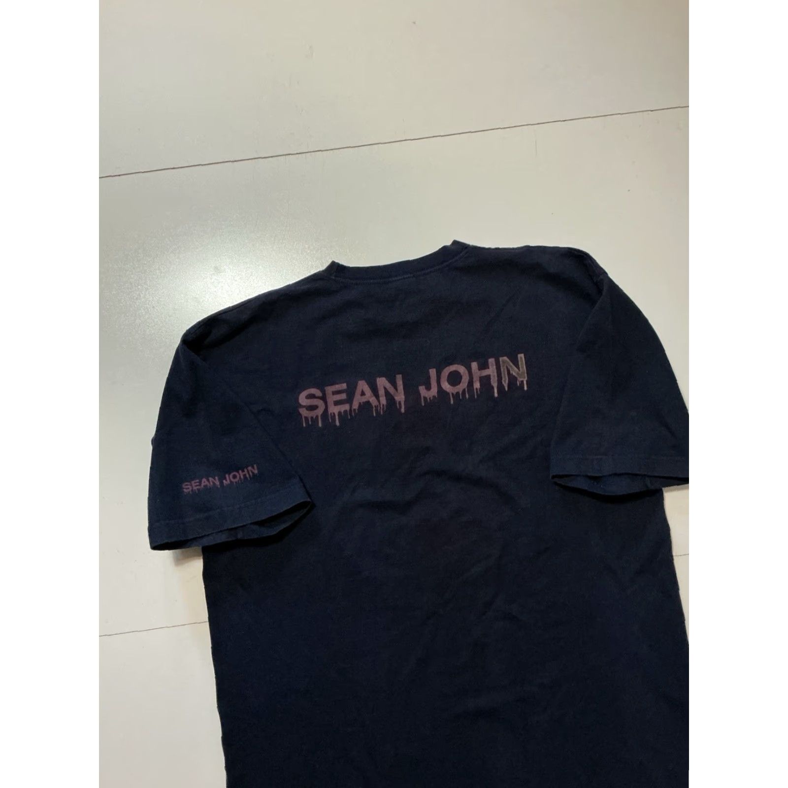 Sean John VINTAGE Sean John T-Shirt XL Hip Hop Graphic Studded Navy Blue Busta Rhymes Men Shirts Mens XL Size US XL / EU 56 / 4 - 5 Thumbnail