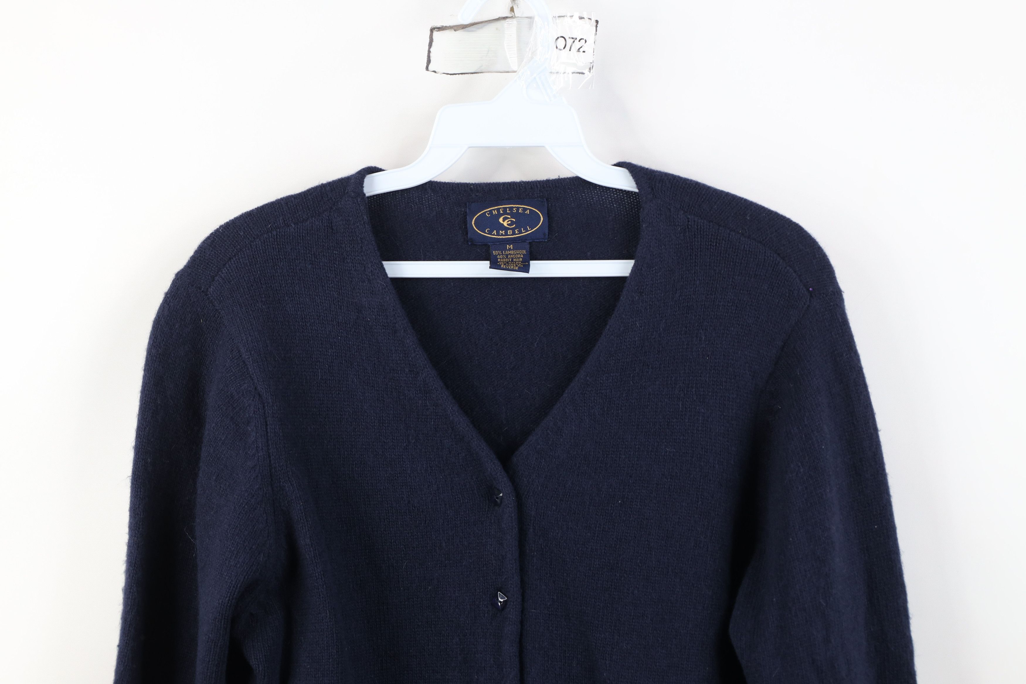 Vintage Vintage 90s Streetwear Lambswool Angora Knit Sweater Blue Size M / US 6-8 / IT 42-44 - 2 Thumbnail
