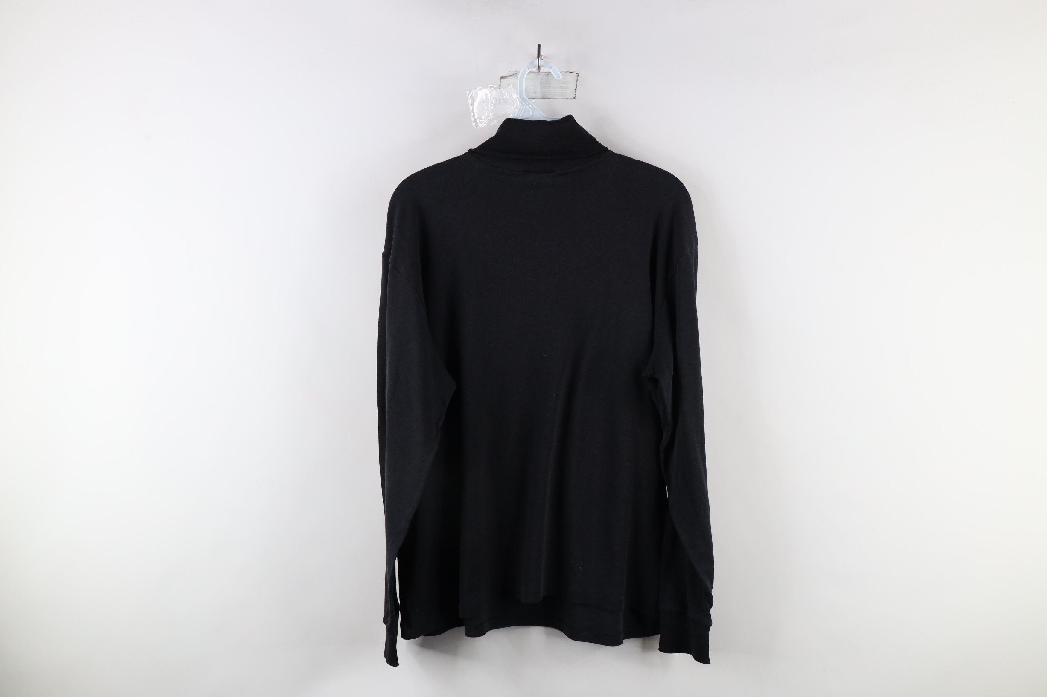 Vintage Vintage 90s Streetwear Blank Turtleneck T-Shirt Black USA Size US L / EU 52-54 / 3 - 9 Thumbnail