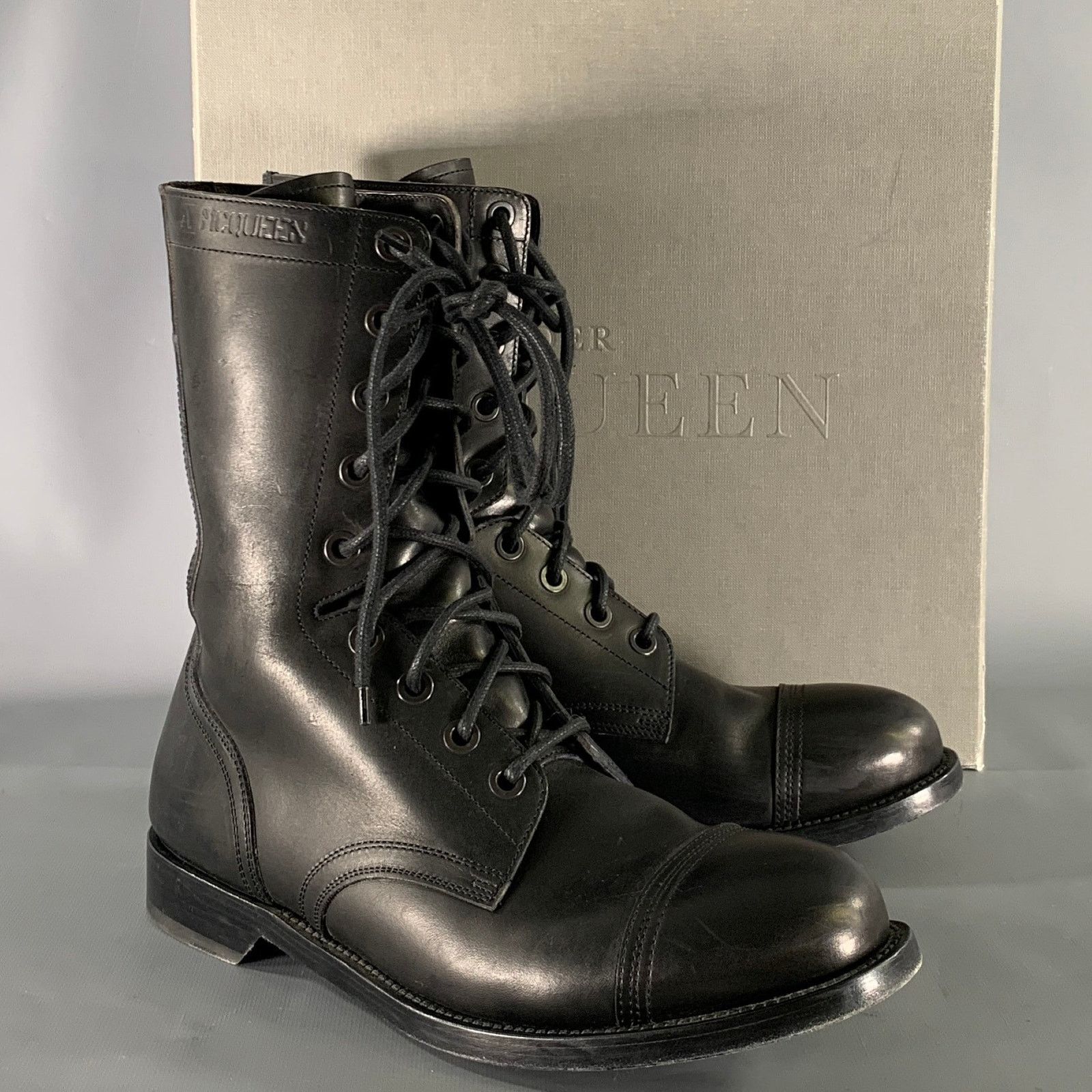 Alexander McQueen ALEXANDER MCQUEEN Size 9.5 Black Leather Lace Up Boots Size US 9.5 / EU 42-43 - 9 Thumbnail