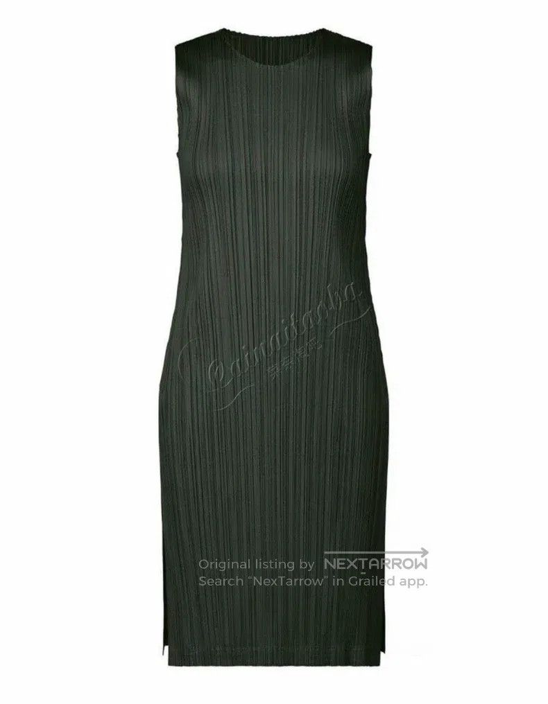Issey Miyake Issey Miyake Charcoal Black Dress Size L / US 10 / IT 46 - 1 Thumbnail