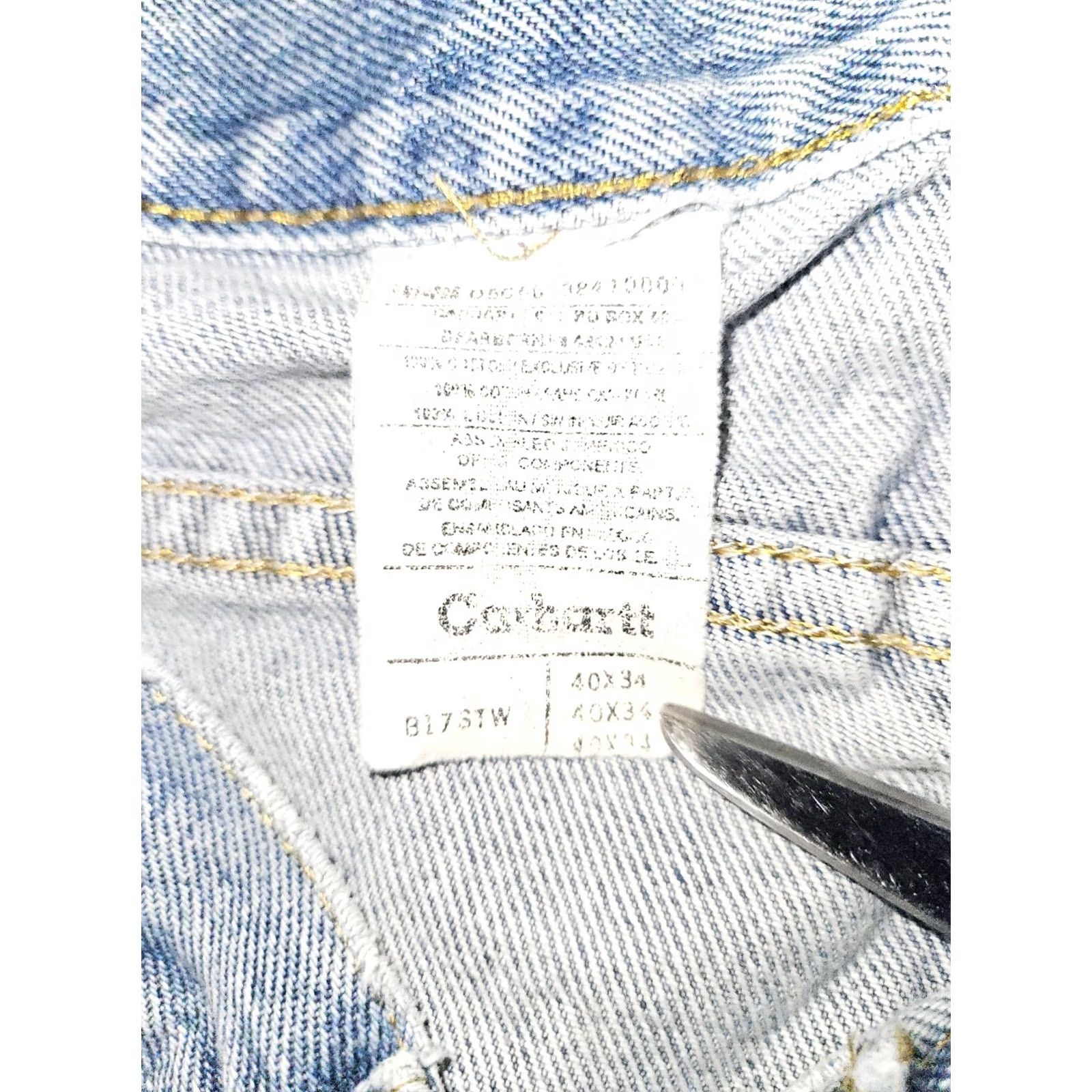 Carhartt Carhartt Jeans Men 40x34 Straight Distressed Blue Denim 90s Logo Workwear Size US 40 / EU 56 - 2 Thumbnail