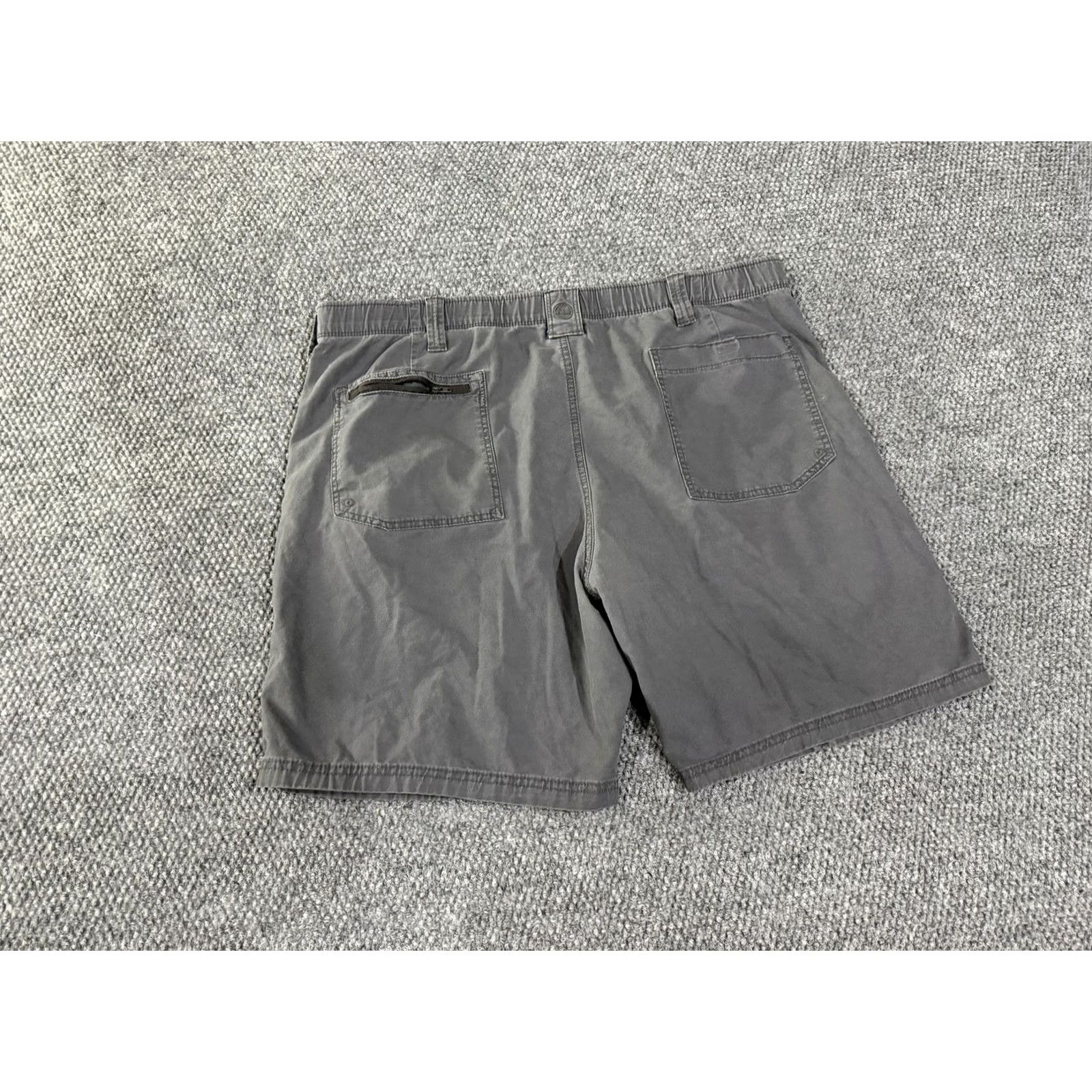 Wrangler VINTAGE Wrangler Cargo Shorts Mens 40 Gray Canvas Elastic Waist Stretch Pockets Size US 40 / EU 56 - 6 Thumbnail