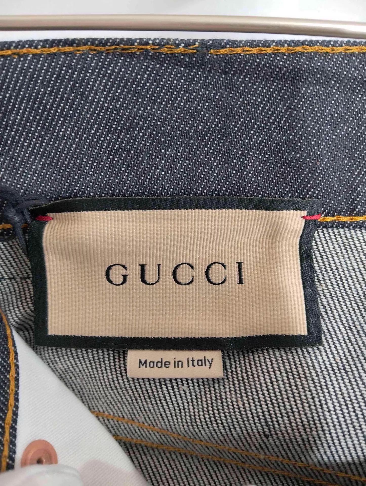 Gucci GUCCI Back Logo Patch Straight Leg Jeans Size 29 Size US 29 - 4 Thumbnail