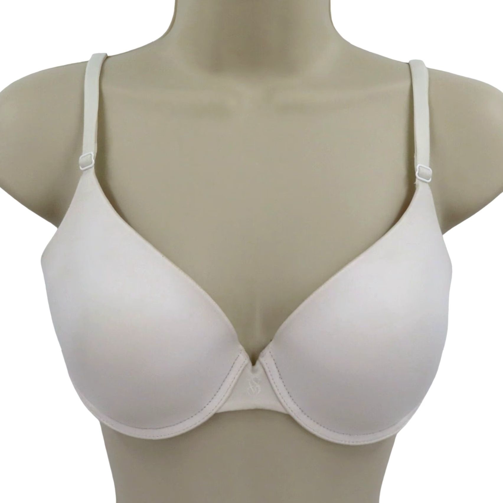 Victoria's Secret Victoria's Secret Bra 34C White Underwire Padded T-Shirt Demi Solid Women Vintage: No Size ONE SIZE - 2 Thumbnail