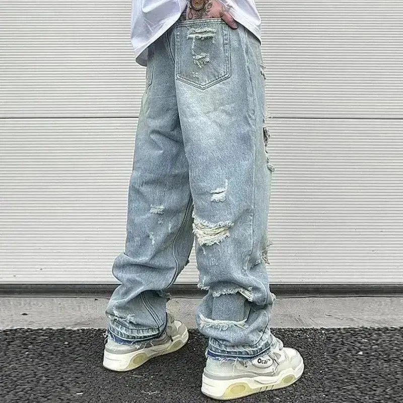 Japanese Brand Oversized jeans baggy cargo pants hip-hop style wide leg Y2K Size US 32 / EU 48 - 2 Thumbnail