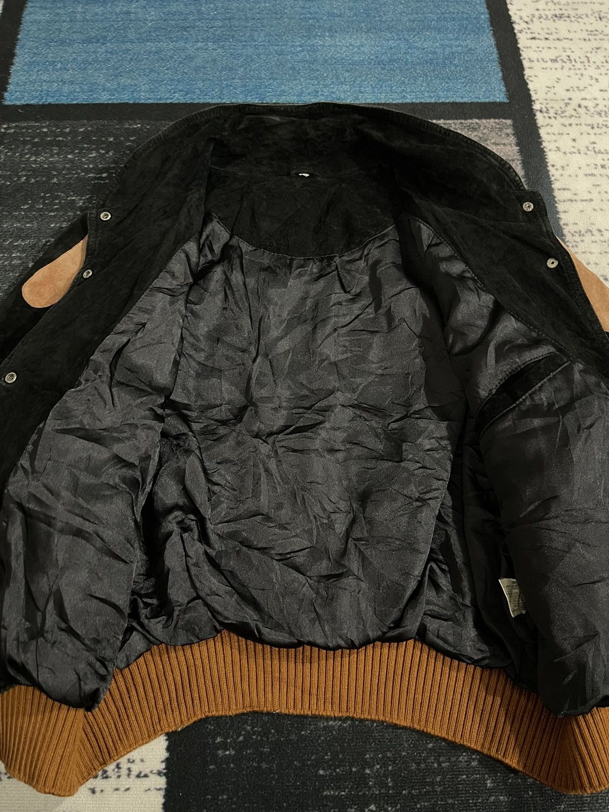 Vintage Vintage Patchwork Suede Leather Bomber Jacket Size US XL / EU 56 / 4 - 13 Thumbnail