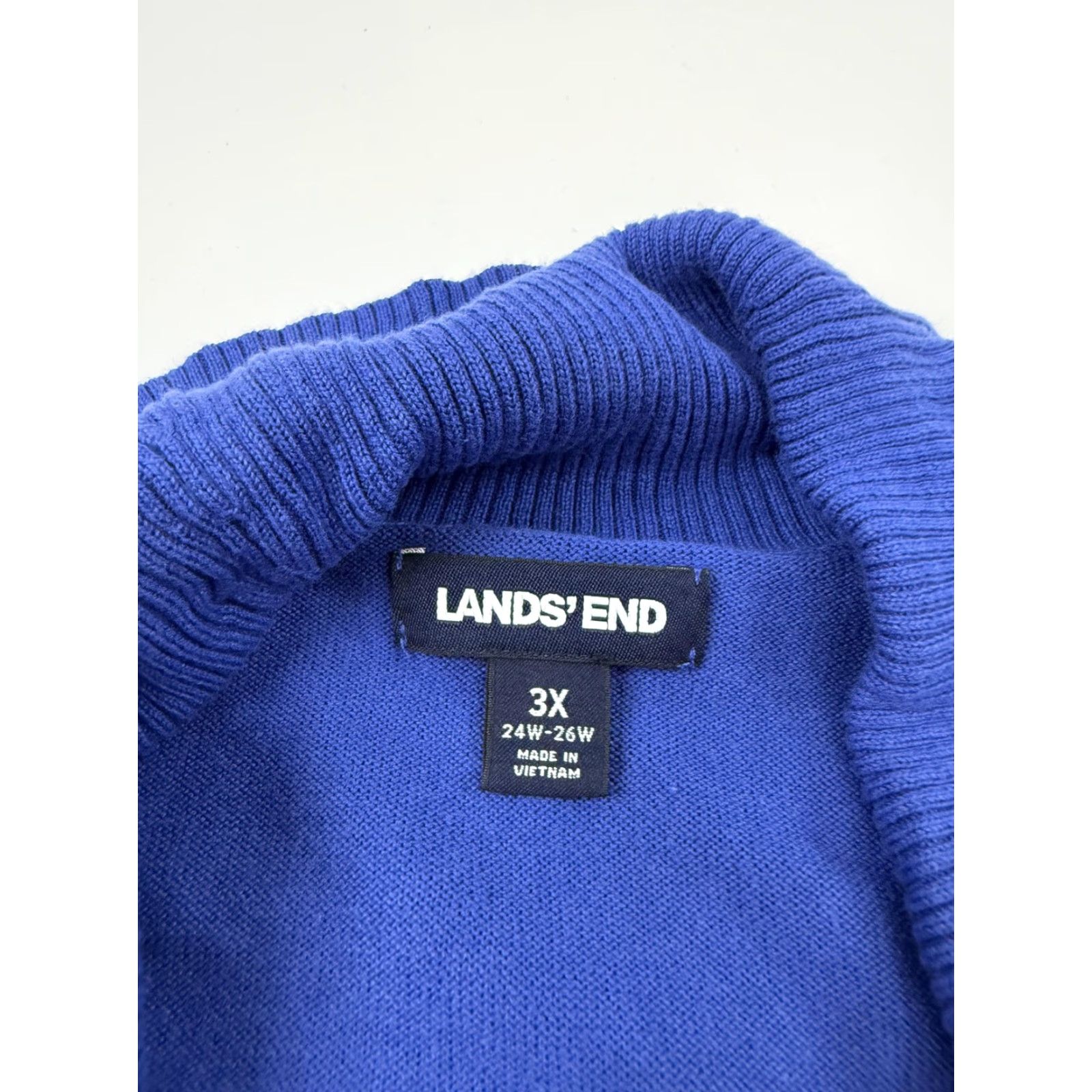 Lands' End Lands' End Cardigan Sweater Womens 3X Blue Open Knit Pockets Cotton Modal Knit V-Neck Long Sleeve Plus Size Casual Size XXL / US 16-18 / IT 52-54 - 4 Thumbnail
