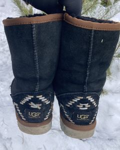 Classic genuine shearling lined short rustic weave on sale boot