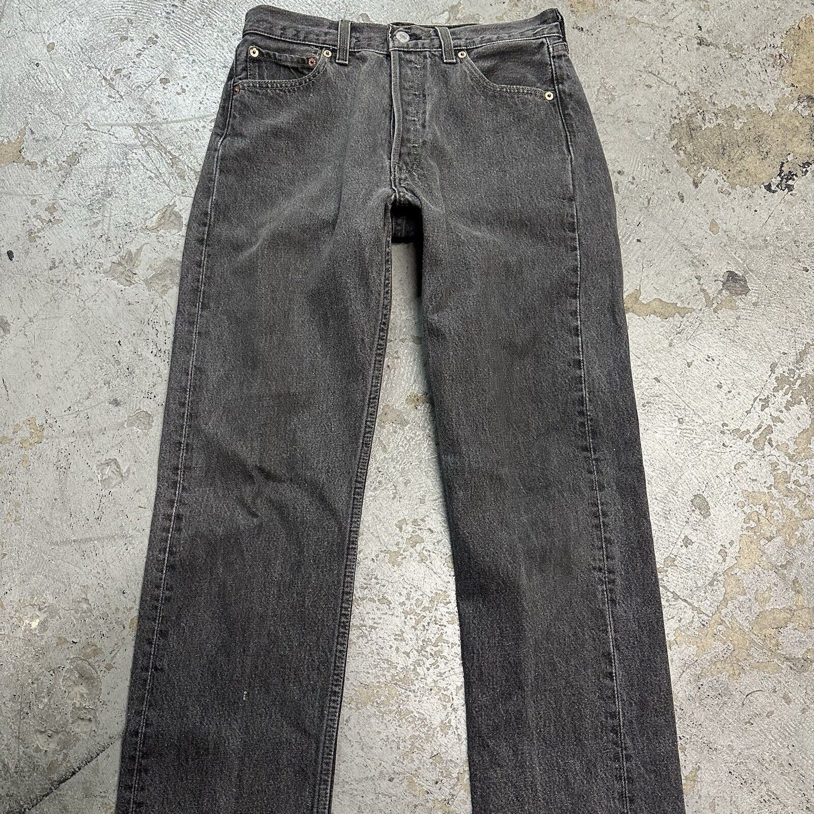 Levi's × Vintage Vintage 90s Levi’s Faded Black Denim Jeans 30x34 Made In USA Size US 30 / EU 46 - 2 Thumbnail