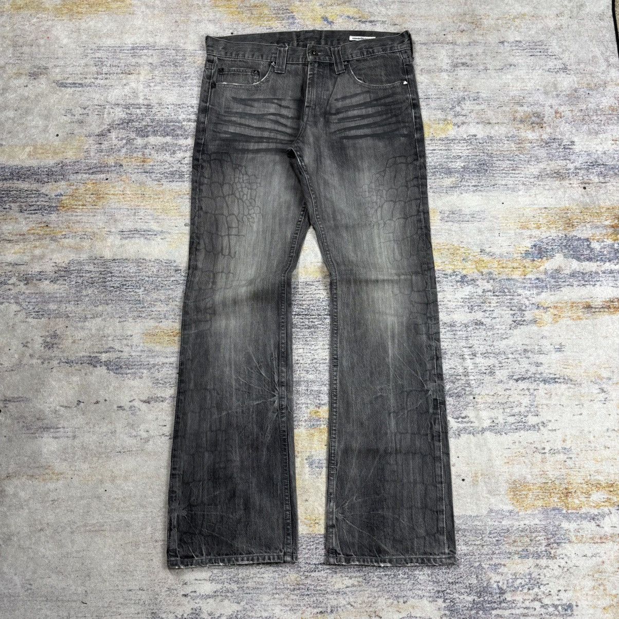 semanticdesign Semantic design studded spider web flared jeans Size US 33 - 1 Thumbnail