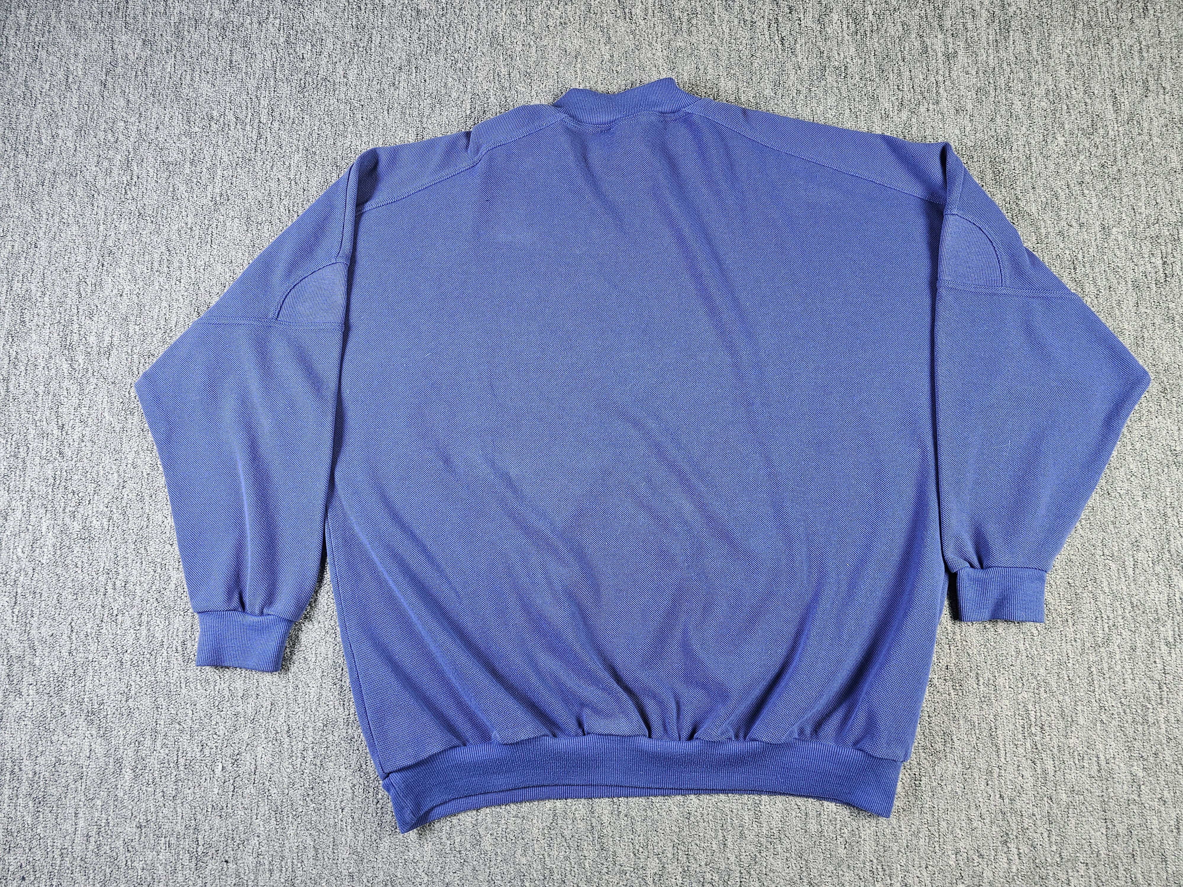 Adidas Vintage 80s Adidas Mock Neck Trefoil Sweatshirt Size US XL / EU 56 / 4 - 3 Thumbnail