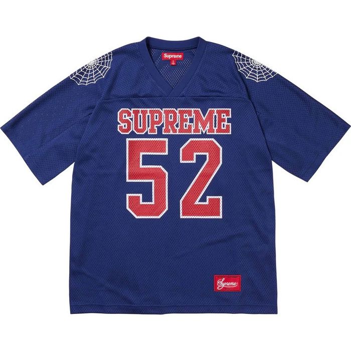 Supreme Supreme Spiderweb Football Jersey Navy Size Small