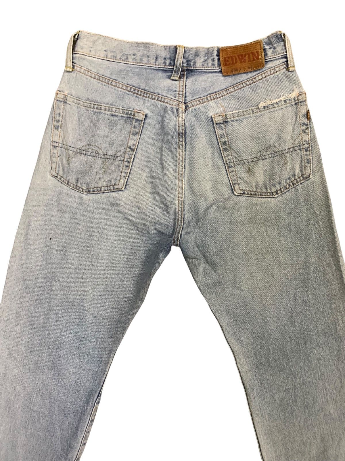 Edwin × Margaret Howell × Vintage Vintage Edwin Blue Mud Wash Distress Jeans Size US 28 / EU 44 - 9 Thumbnail