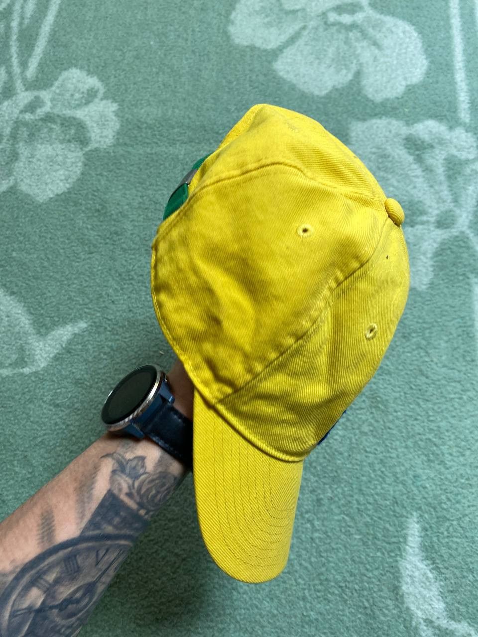 Nike Hats yellow Vintage Nike Cap Y2K big logo streetwear Size ONE SIZE - 6 Thumbnail