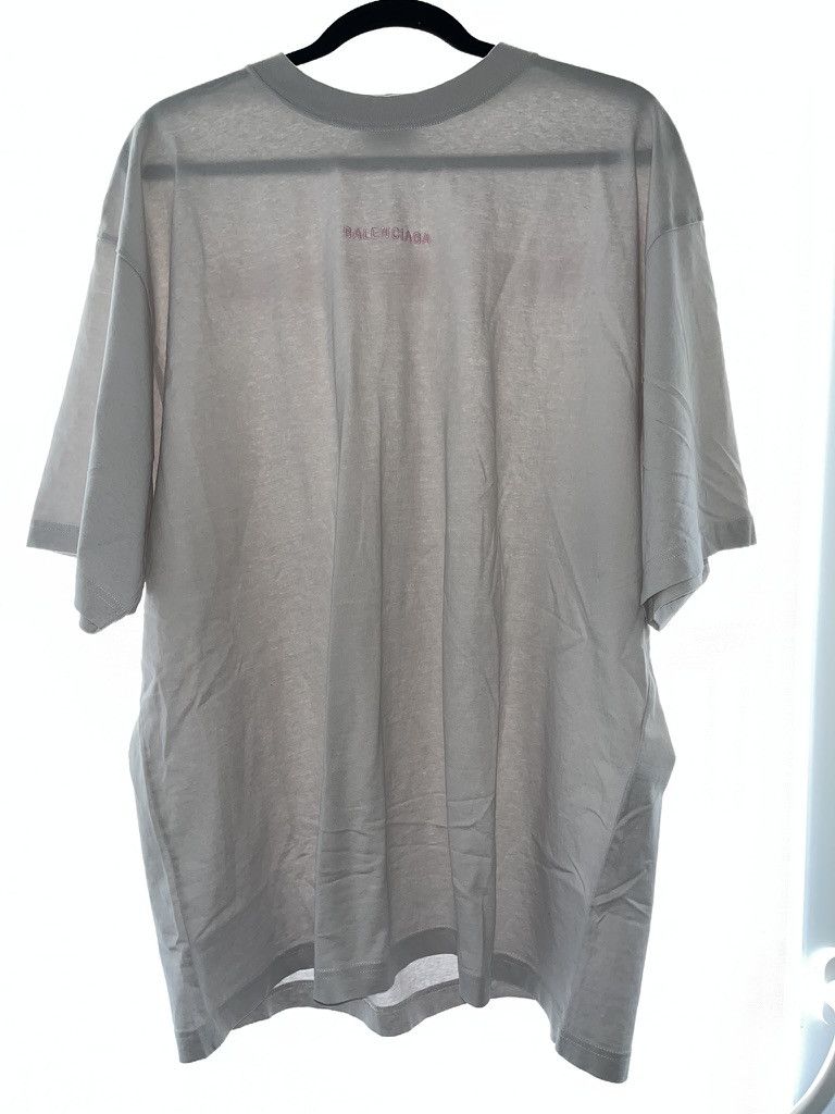 Balenciaga Balenciaga Back Medium Fit T-shirt Dirty White / Baby Pink Size US M / EU 48-50 / 2 - 9 Thumbnail
