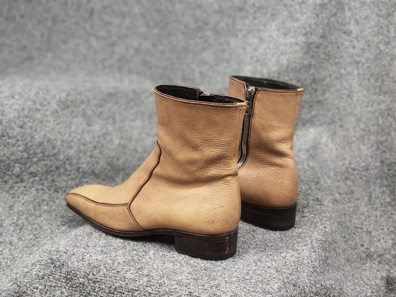 Yves Saint Laurent Vintage Yves Saint Laurent rive gauche Leather zip Boots Size US 9 / EU 42 - 9 Thumbnail