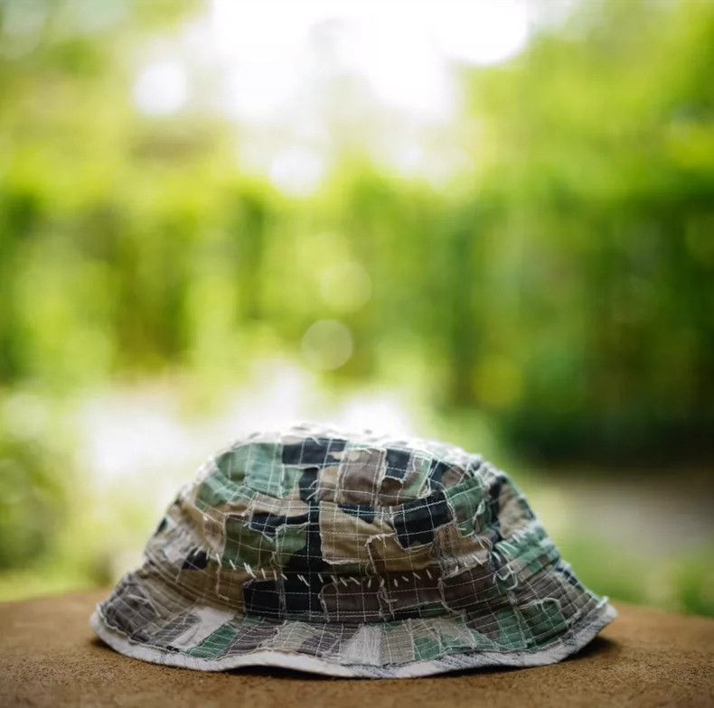 Kapital Vintage Camouflage Patchwork Bucket Hat Size ONE SIZE - 1 Thumbnail