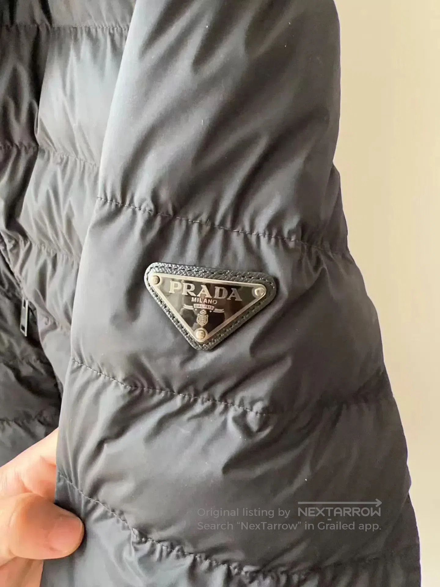 Prada Black Puffer Jacket with Stand Collar. Size US M / EU 48-50 / 2 - 2 Thumbnail