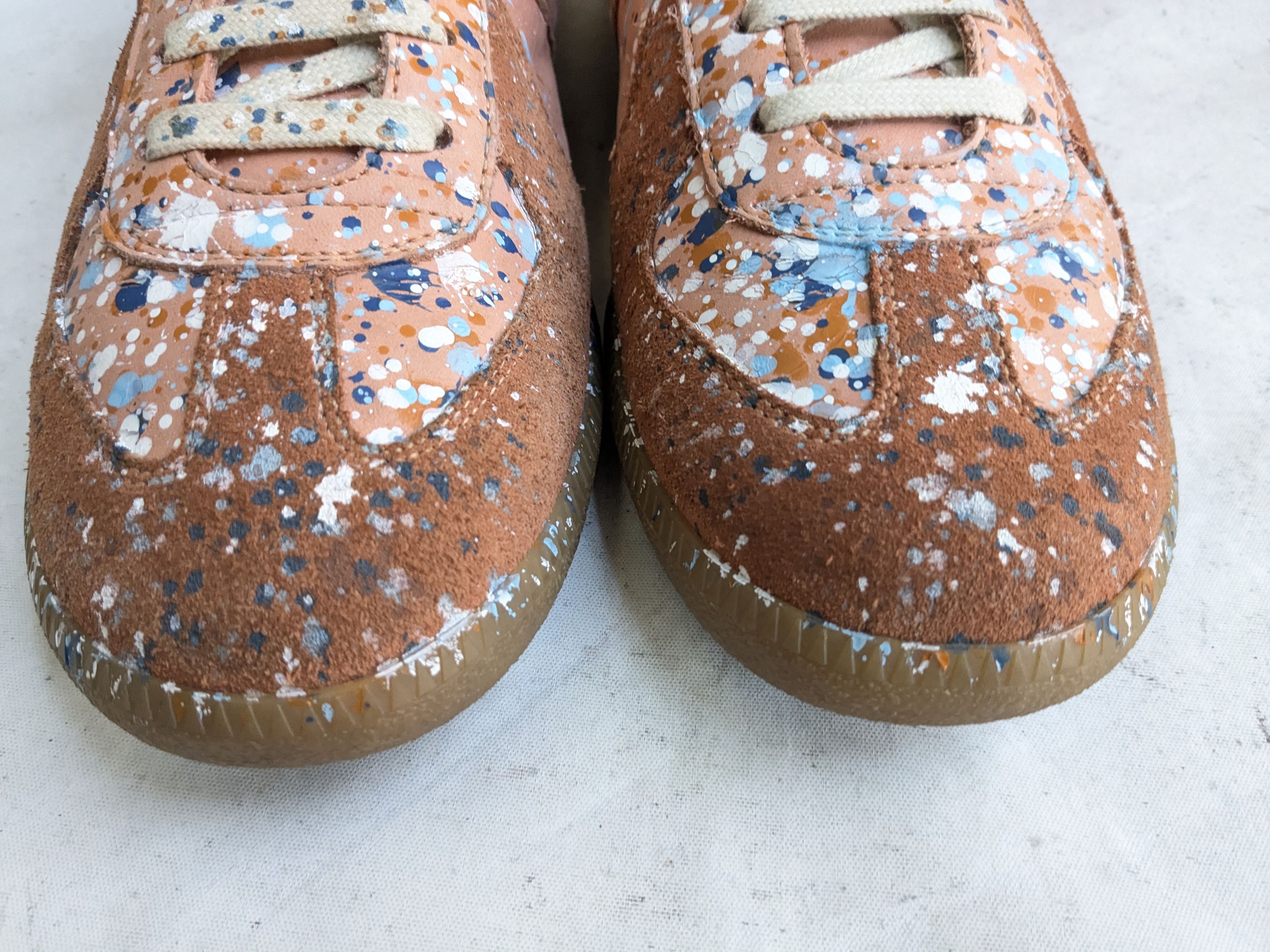 Maison Margiela Maison Margiela GAT Replica Orange Paint Splatter 10 43 Low Size US 10 / EU 43 - 3 Thumbnail