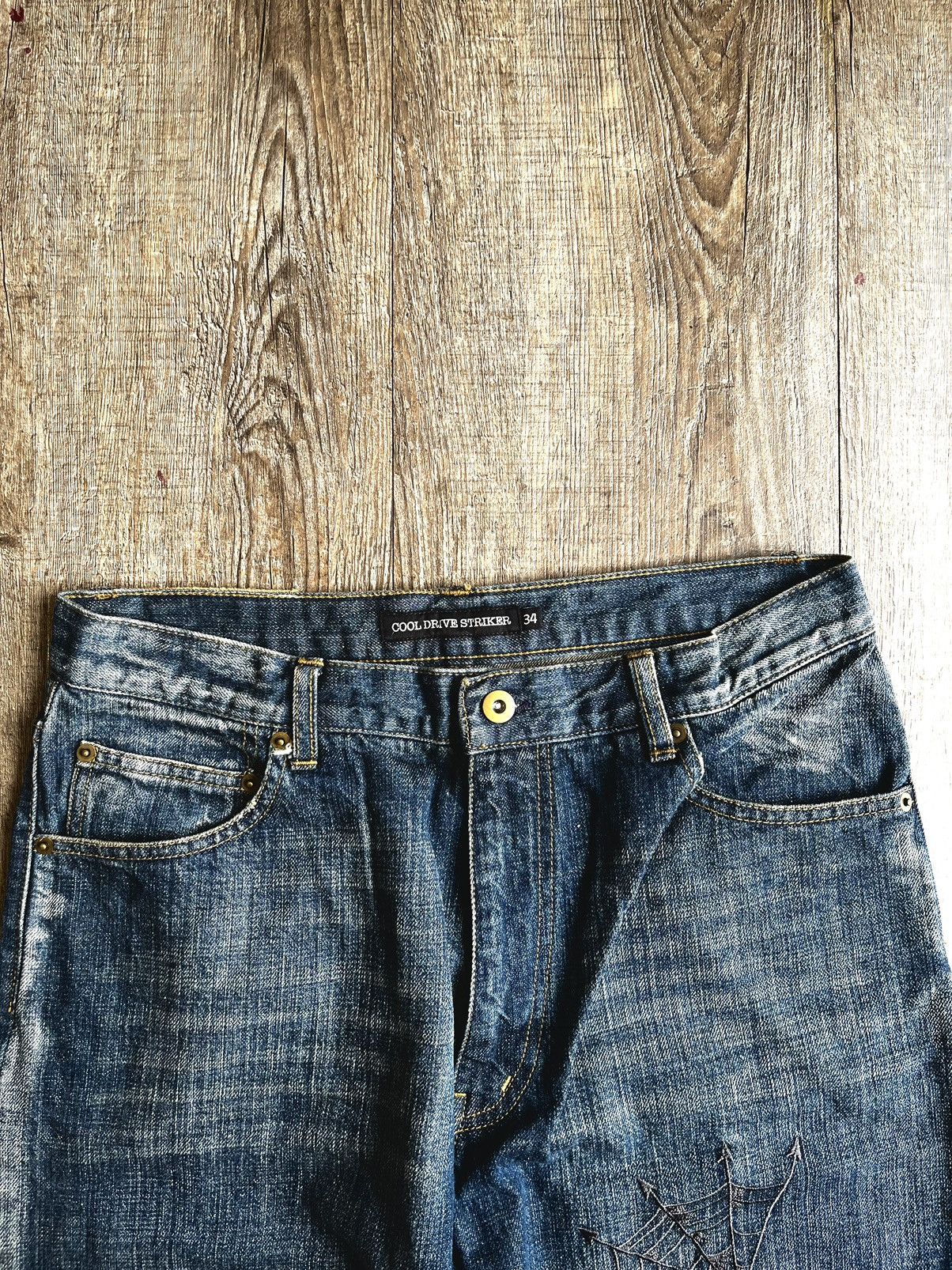 Y2K BAGGY PANTS COOL DRIVE STRIKER EMBROIDERY VINTAGE