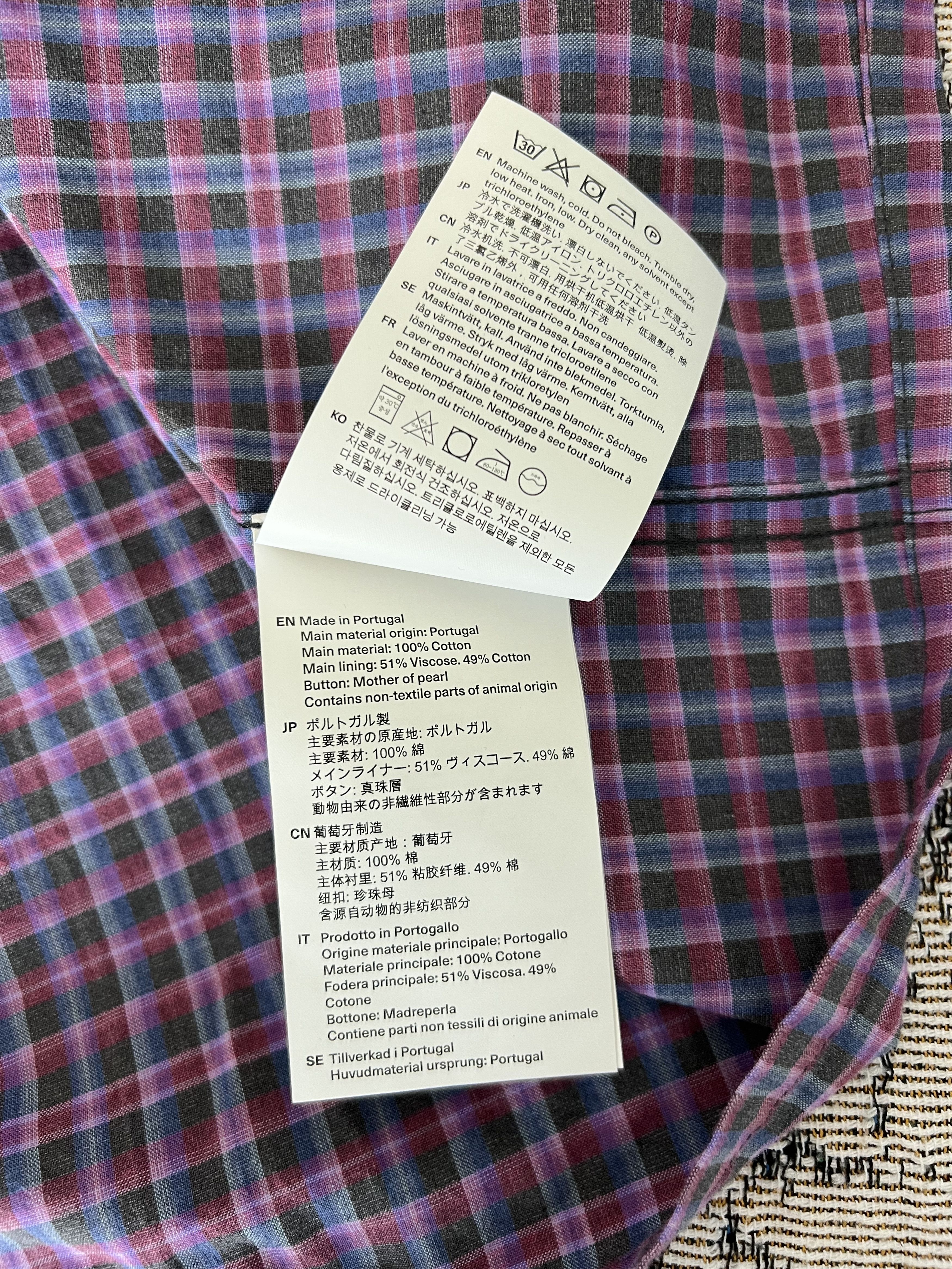 Our Legacy Our Legacy Heusen Shirt in Venice Check Seersucker Red Size US M / EU 48-50 / 2 - 9 Thumbnail