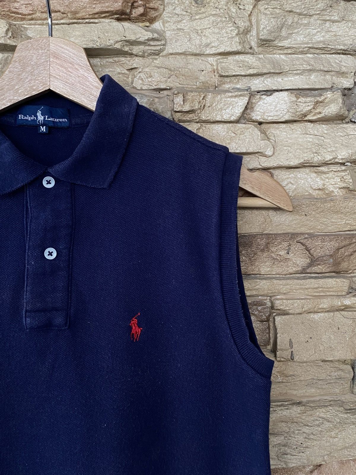 Polo Ralph Lauren Rare Vintage Polo Ralph Lauren Sleeveless Polo Shirt Singlet Size M / US 6-8 / IT 42-44 - 2 Thumbnail