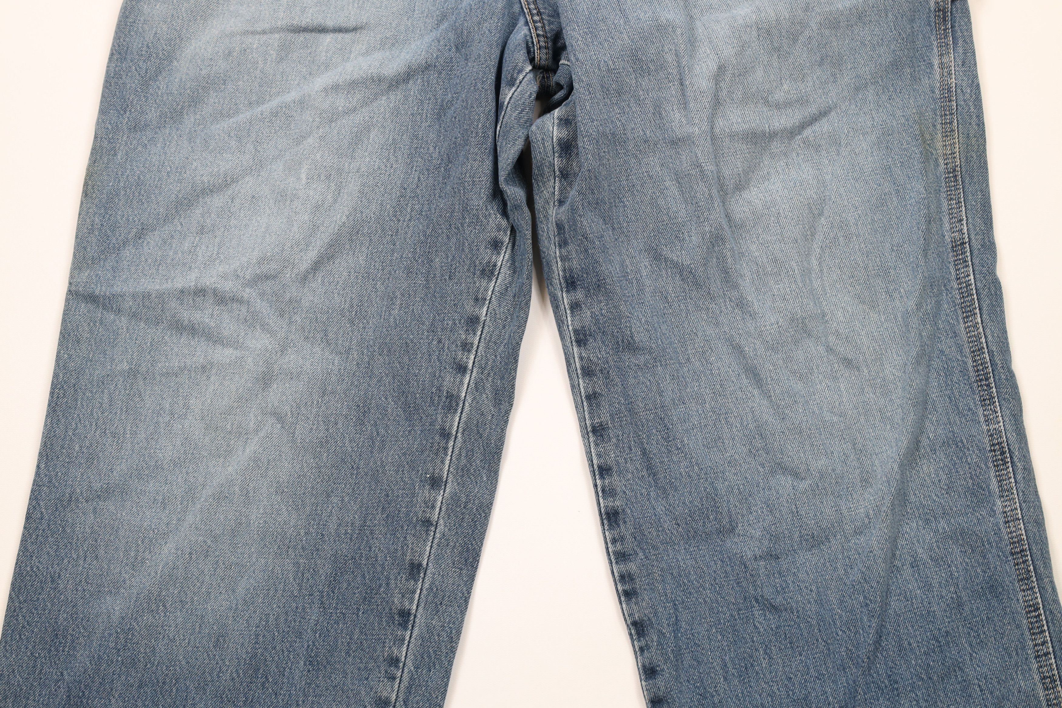Vintage Vintage 90s Streetwear Wide Leg Carpenter Denim Jeans Blue Size US 34 / EU 50 - 3 Thumbnail