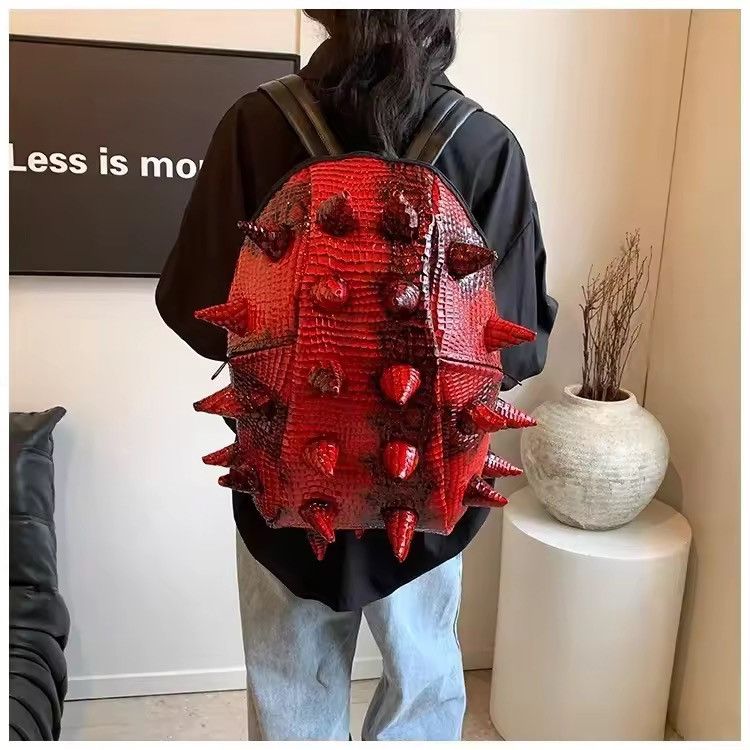 Japanese Brand Architectural Spiked Shell Backpack - PU Leather Size ONE SIZE - 2 Thumbnail