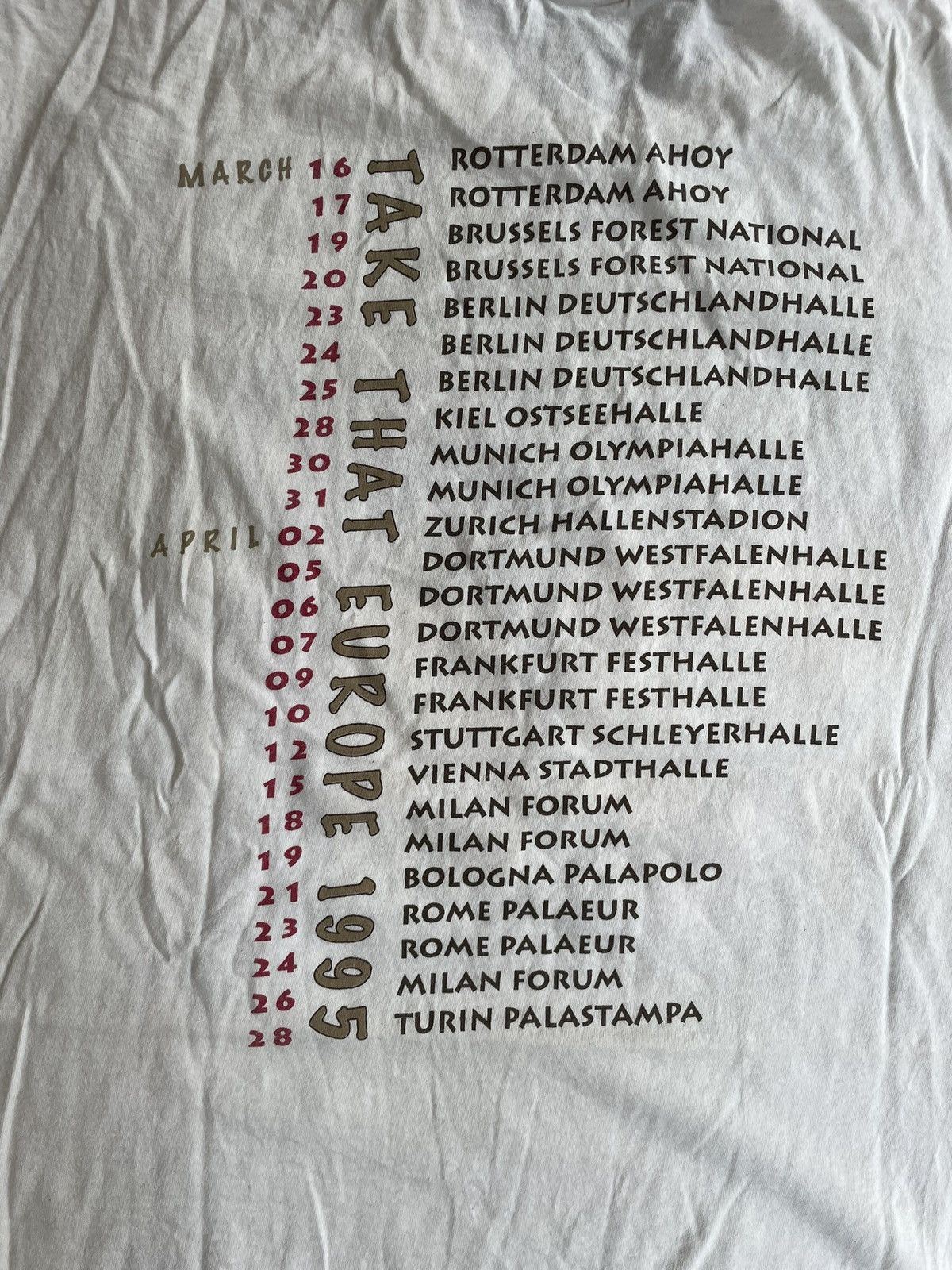 Band Tees Take That Europe Tour 1995 band tee Size US XL / EU 56 / 4 - 7 Thumbnail