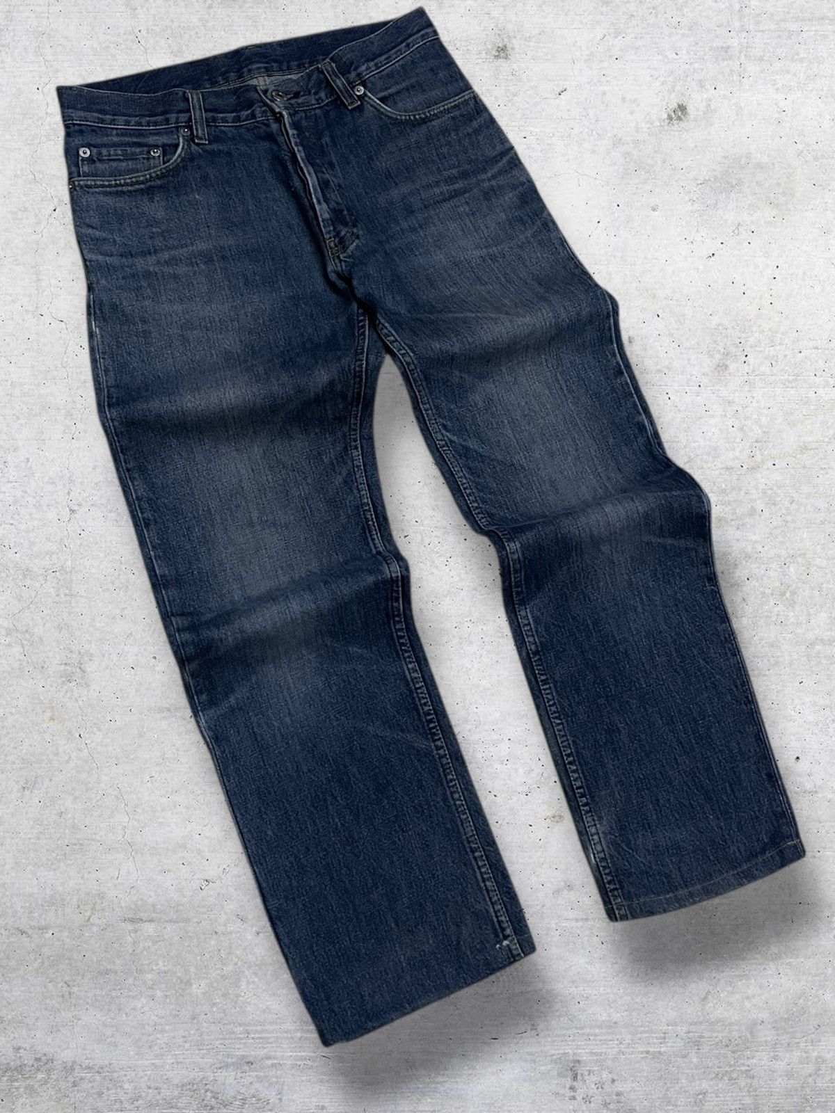 Helmut Lang VINTAGE HELMUT LANG 1998 DISTRESSED BLUE WASHED OG DENIM Size US 30 / EU 46 - 2 Thumbnail