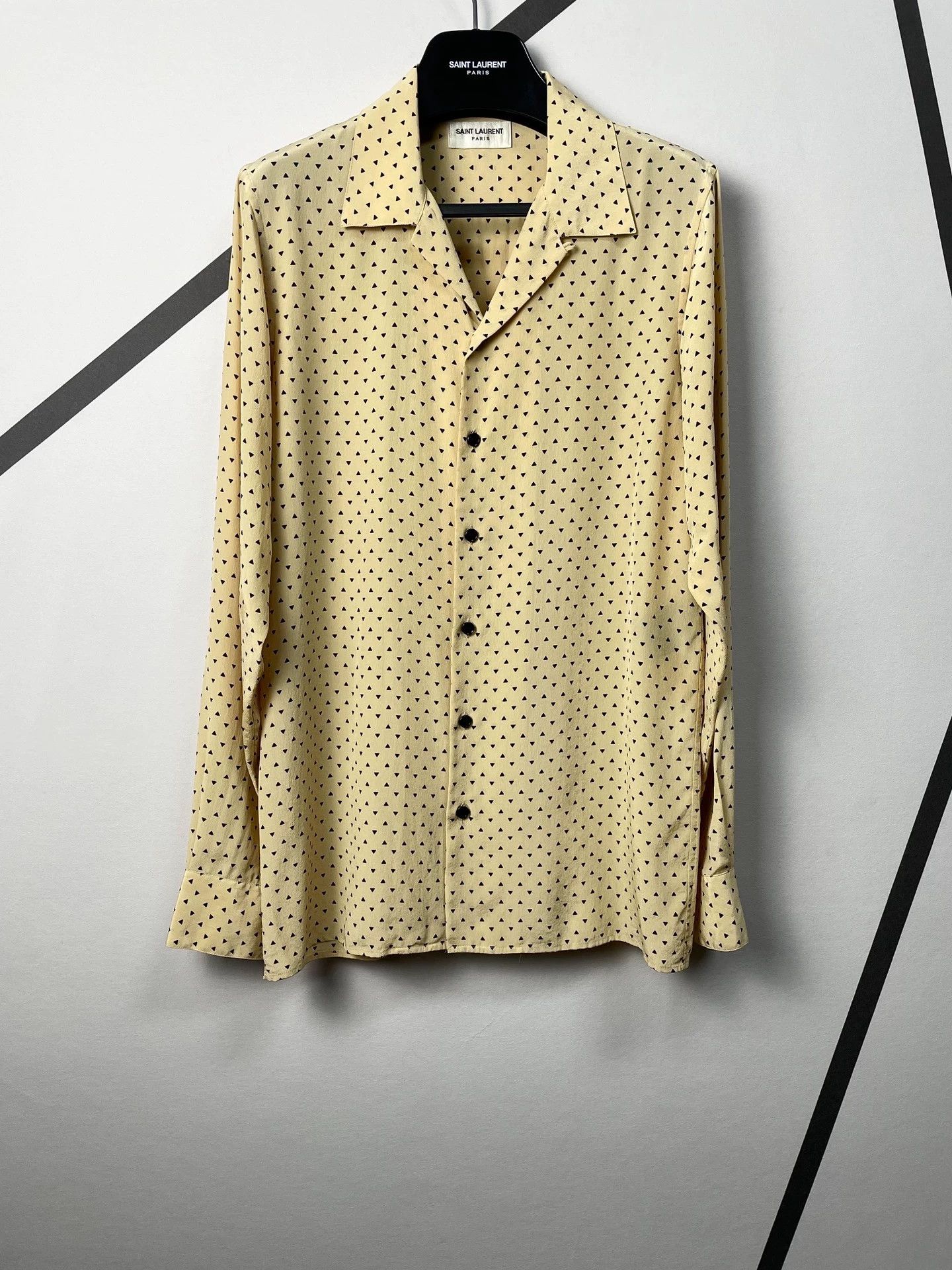 Saint Laurent Paris Saint Laurent Paris Cuban collar triangle printed shirt Size US XS / EU 42 / 0 - 1 Thumbnail