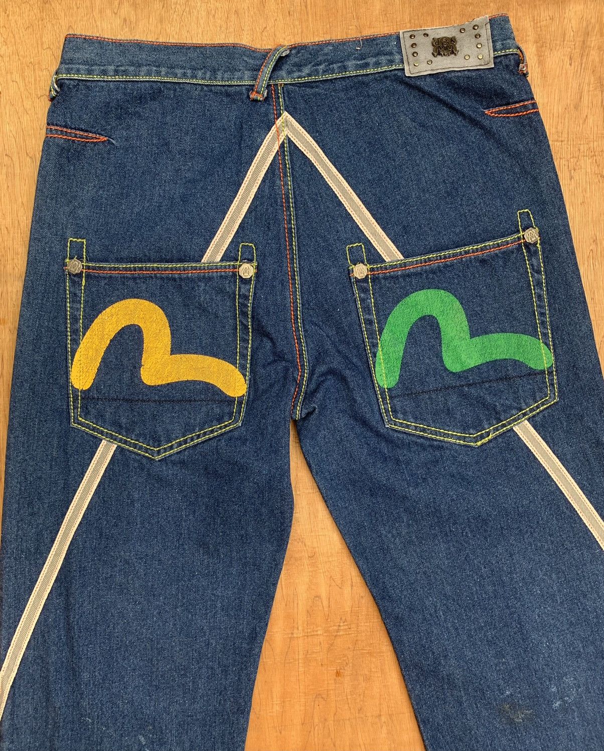 Vintage REVE Evisu Logo Japanese Denim Pants Size US 34 / EU 50 - 16 Thumbnail