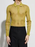 Gucci o1loc1c0226 821084 Embossed Technical Mesh Polo Top in Green Size US L / EU 52-54 / 3 - 4 Thumbnail