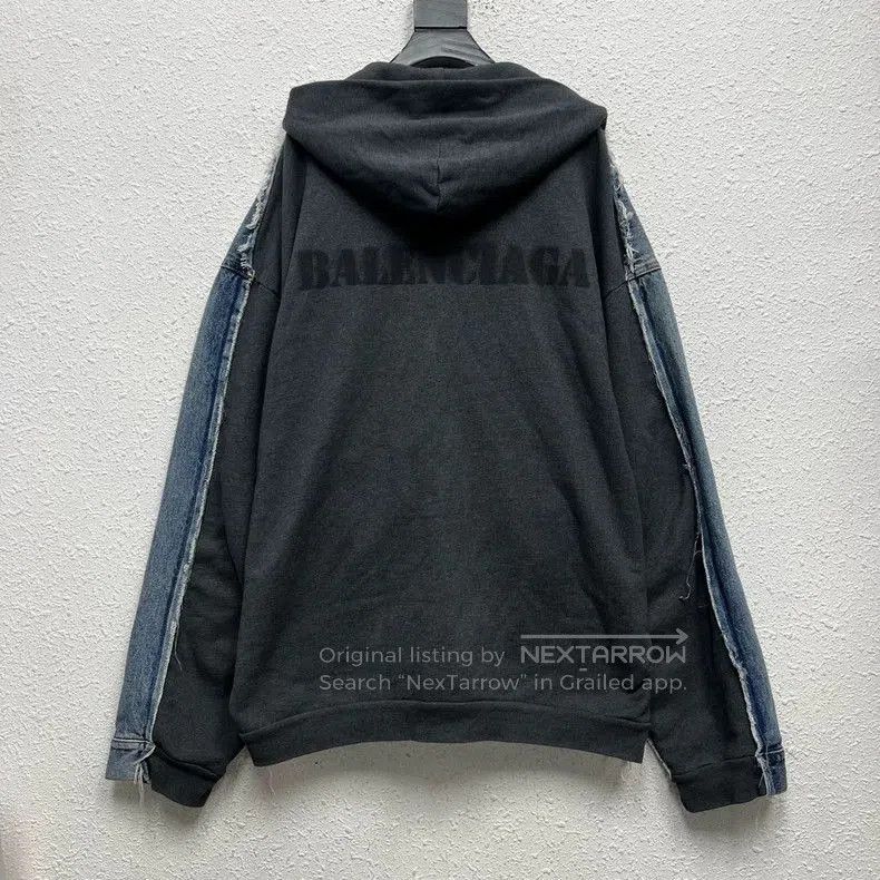 Balenciaga Balenciaga Stencil Type Hybrid Denim Jacket. Size US S / EU 44-46 / 1 - 2 Thumbnail