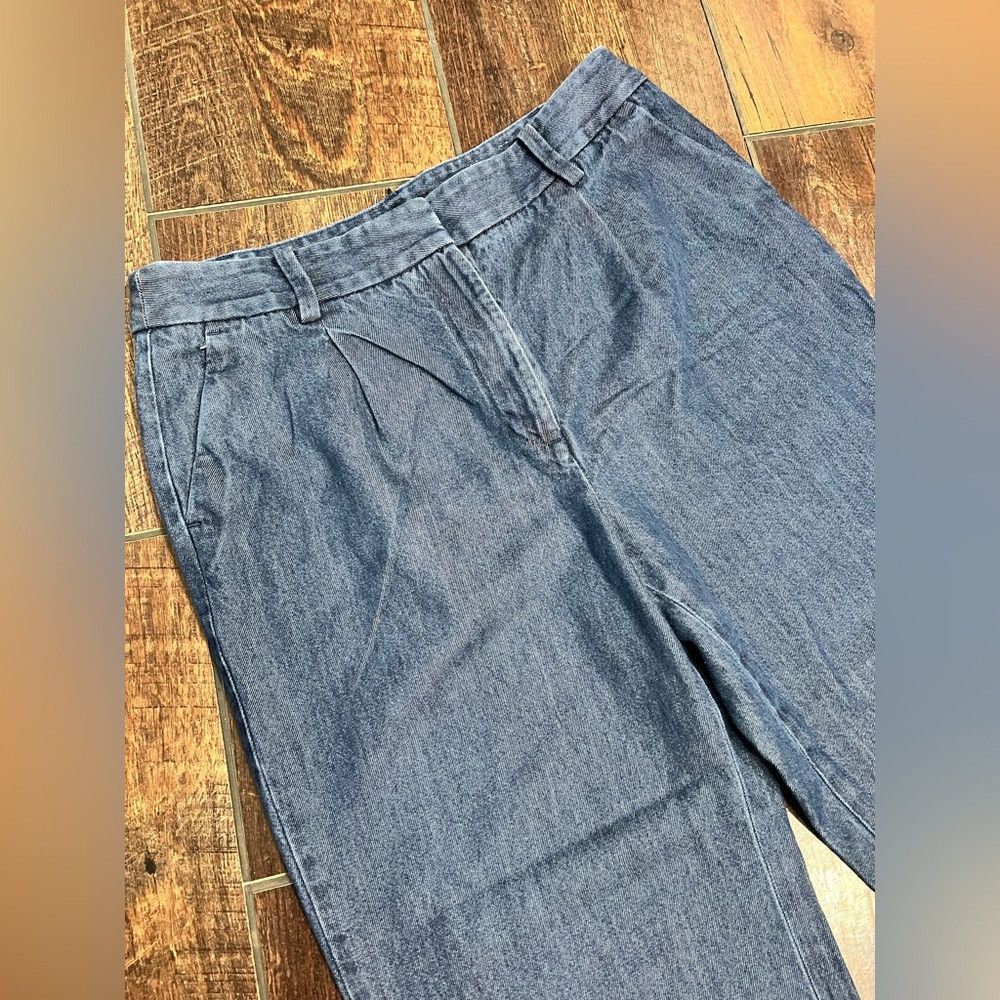 Talbots Talbots Weston Pant Soft Denim Jeans Super Wide Leg Trouser Size 34" / US 12 / IT 48 - 7 Thumbnail
