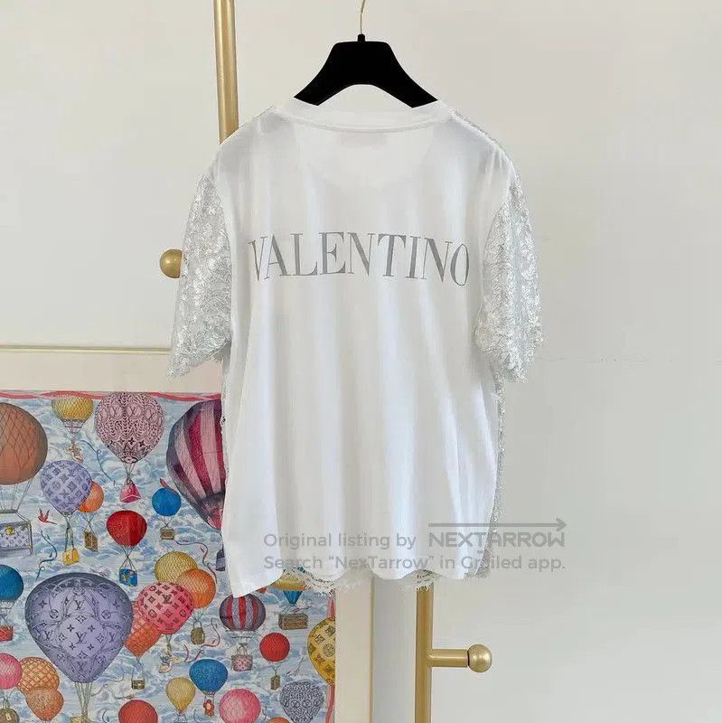 Valentino Summer White Logo T-shirt for Women .
