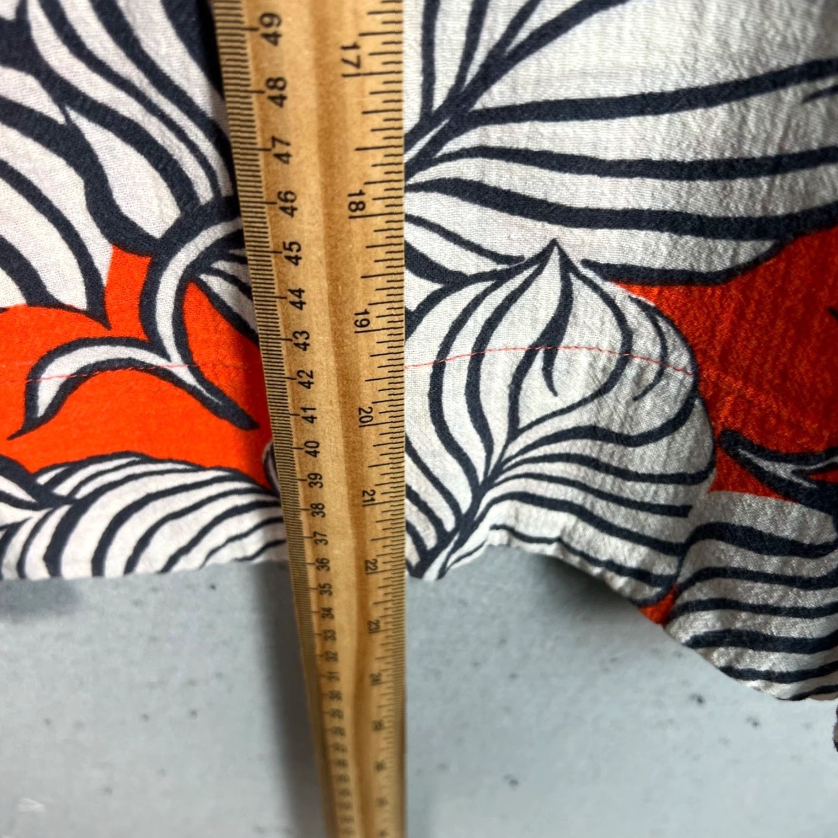 Madewell Madewell XS Strappy Top With Bold Black White Leaf Print On Orange Size XS / US 0-2 / IT 36-38 - 6 Thumbnail