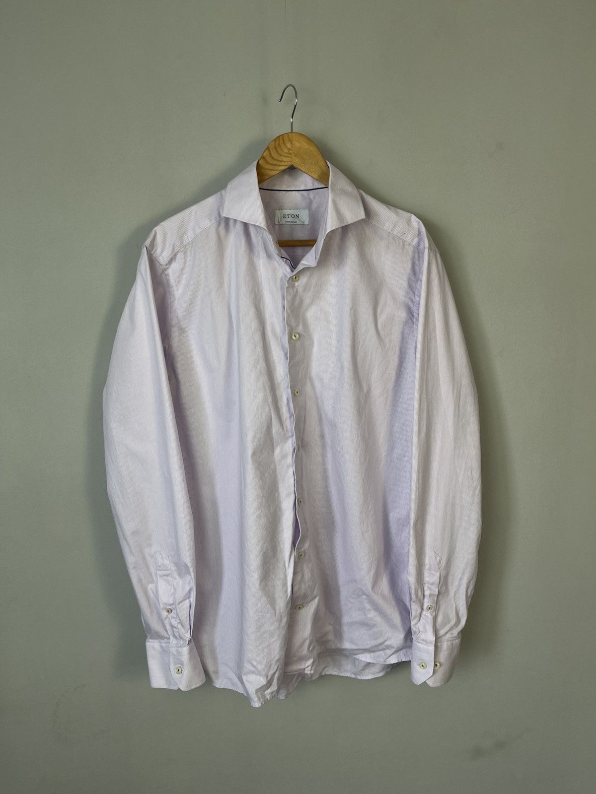 Eton Eton Luxury Classic Basic Cotton Long Sleeve Shirt Size US XL / EU 56 / 4 - 1 Thumbnail